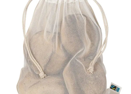 Netzbeutel aus Fairtrade-Baumwolle, 25x30 cm, Natürlich & Öko TK Gruppe® Grosshandel 