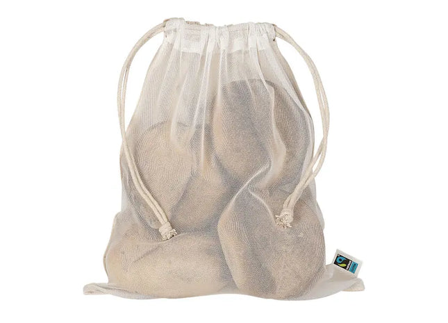 Netzbeutel aus Fairtrade-Baumwolle, 25x30 cm, Natürlich & Öko TK Gruppe® Grosshandel 