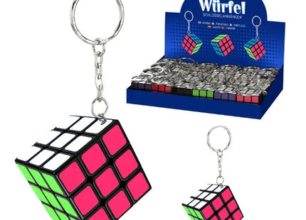 Neuer Schlüsselanhänger Zauberwürfel, Mini-Puzzle, ca. 3x3 cm, Denkspiel TK Gruppe® Grosshandel 