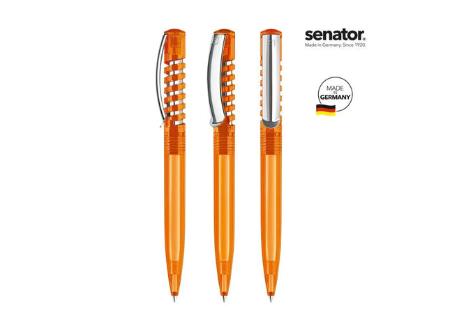 New Spring Clear MC Druckkugelschreiber - Orange Moderner Stift für farbenfrohes und präzises Schreiben TK Gruppe® Grosshandel 