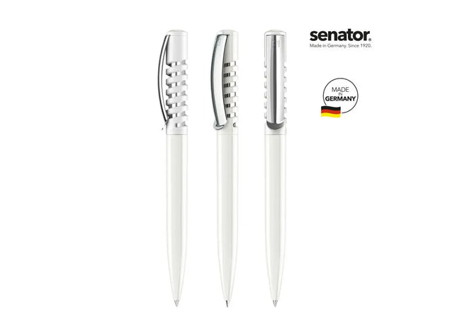 New Spring Polished MC Druckkugelschreiber - Weiß Stilvoller Stift für präzises Schreiben TK Gruppe® Grosshandel 