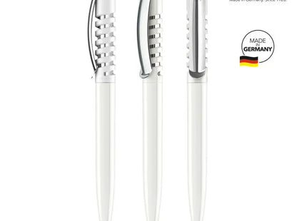 New Spring Polished MC Druckkugelschreiber in Weiß - Elegant & Modern TK Gruppe® Grosshandel 