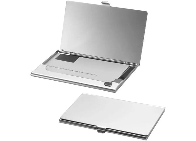 New York Visitenkartenetui in Silber - Elegant & Professionell TK Gruppe® Grosshandel 