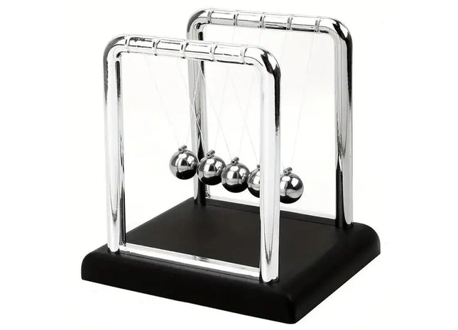 Newton Pendel, Klassisches Schreibtischspielzeug, Kugelstoß, 9x9cm TK Gruppe® Grosshandel 