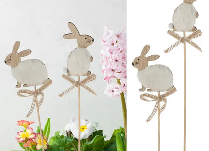 Niedliche Hase-Steckdekoration, 2er Set, 29cm – Zauber für den Garten TK Gruppe® Grosshandel 
