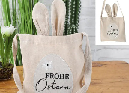 Niedliche Oster-Tasche mit Hasenohren, 24x24cm – Perfekt fürs Osterfest TK Gruppe® Grosshandel 