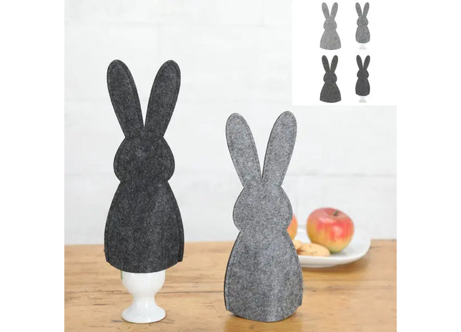 Niedlicher Filz-Eierwärmer - Hase, 2er Set | Charmante Osterei-Abdeckungen, ca. 23cm Höhe TK Gruppe® Grosshandel 