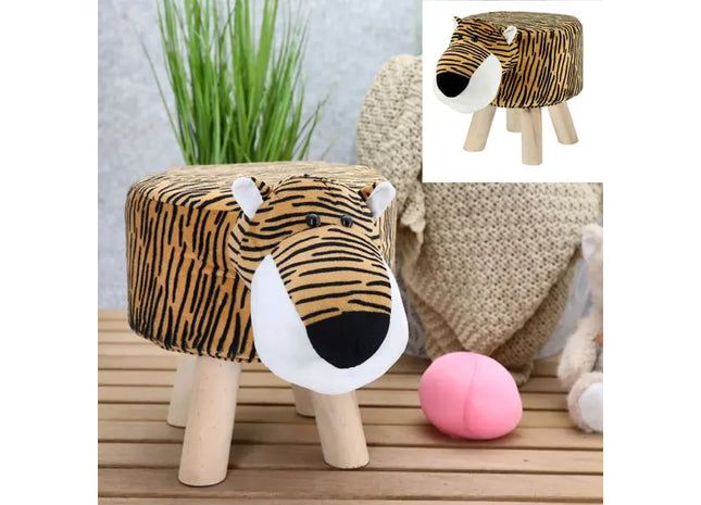 Niedlicher Tiger-Hocker, Kinder-Sitzmöbel, ca. 30cm hoch – Spaßige und funktionale Kindereinrichtung TK Gruppe® Grosshandel 