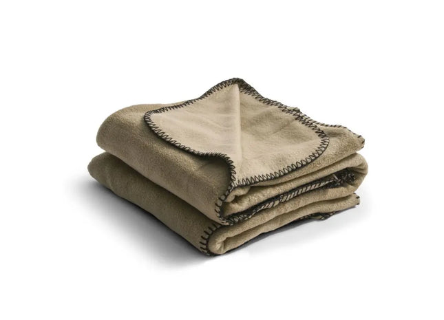 Nightingale Fleecedecke 130x170 cm - Bequeme beige Decke für alle Jahreszeiten TK Gruppe® Grosshandel 