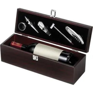 Nikita Premium Weinset - Braun, Elegantes Wein-Zubehörset für Genießer TK Gruppe® Grosshandel 