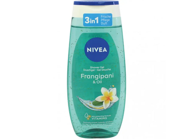 Nivea 250ml Frangipani & Öl Luxus Feuchtigkeitsspendendes Duschgel - Exotische Pflege TK Gruppe® Grosshandel 