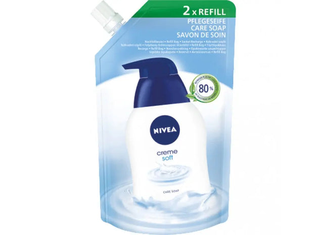 Nivea Cream Soft Flüssigseife 500ml - Feuchtigkeitsspendende Handseife, 100 Zeichen TK Gruppe® Grosshandel 