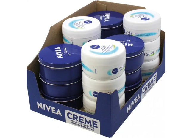 Nivea Creme & Soft Cream Mix, 250ml & 200ml, 18-Pack Box - Comprehensive Moisture Kit TK Gruppe® Grosshandel 