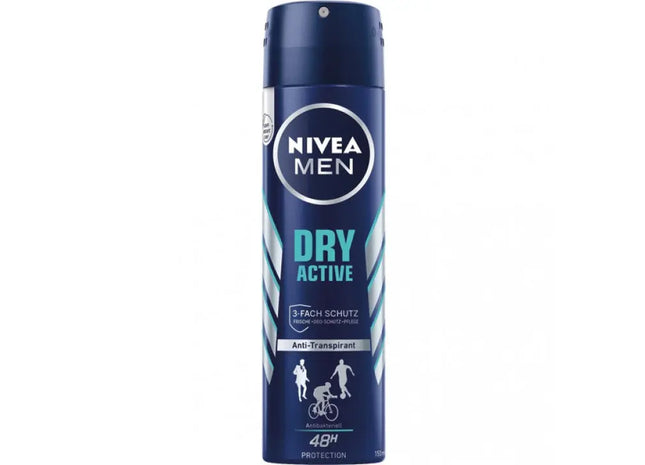 Nivea Dry Active Deo-Spray 150ml für Männer - Langanhaltender Schutz, 100 Zeichen TK Gruppe® Grosshandel 