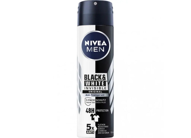 Nivea Men Deo-Spray 150ml Invisible Black & White - Schutz ohne Rückstände TK Gruppe® Grosshandel 