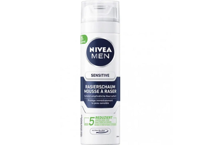 Nivea Sensitive Shaving Foam, 200ml, Ultra-Gentle Formula for Smooth Shave TK Gruppe® Grosshandel 