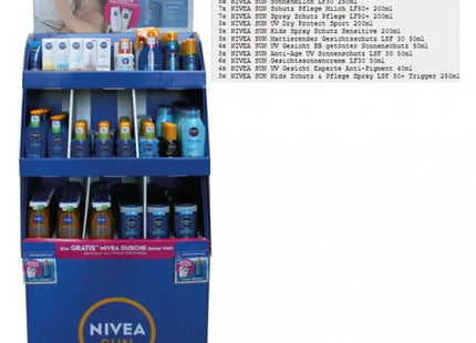 Nivea Sun 142 Mixdisplay - Vielfältiges Sonnenschutz-Sortiment für jede Haut TK Gruppe® Grosshandel 