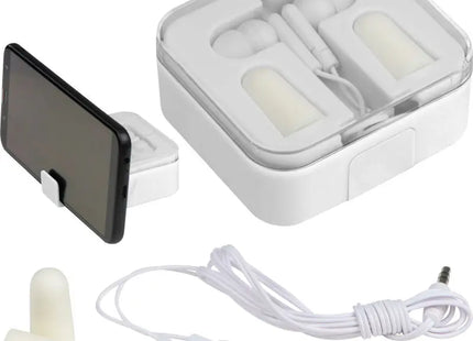 Noise Kopfhörer-Set mit Smartphone-Halter - Reinweiß TK Gruppe® Grosshandel 