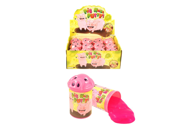 Noise Putty „Schwein“ 80 g – Quetschspielzeug 8 cm x 5,5 cm, lustiger Geräuscherzeuger für Kinder TK Gruppe® Grosshandel 