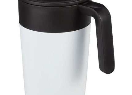 Nordia 400ml Doppelwandiger Becher aus Recyclingmaterial in Weiß: Öko-Stilvoll TK Gruppe® Grosshandel 