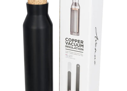 Norse 590 ml Kupfer-Vakuum Isolierflasche – Schwarze Thermoflasche für unterwegs TK Gruppe® Grosshandel 