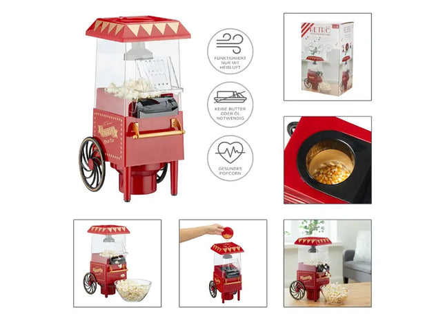 Nostalgische Popcornbereiter - Retro Stil, ca. 38cm Höhe TK Gruppe® Grosshandel 