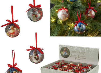 Nostalgische Weihnachtsbaumkugeln, Set aus 4 Stück, Ø ca. 8 cm TK Gruppe® Grosshandel 