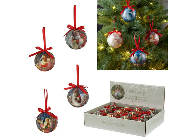 Nostalgische Weihnachtsbaumkugeln, Set aus 4 Stück, Ø ca. 8 cm TK Gruppe® Grosshandel 