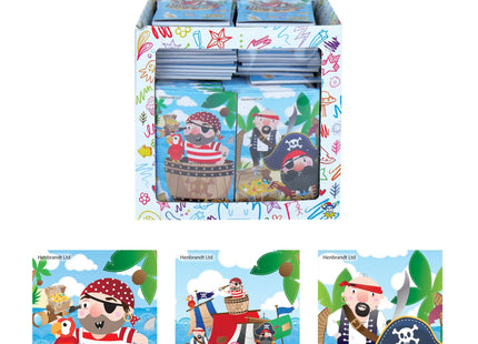 Notizbuch Pirat, Mini-Taschenformat, 9,3 x 5,5 cm, 3 Varianten, Kindergeburtstag, Partygeschenk TK Gruppe® Grosshandel 