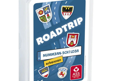 Nummern-Schilder Ratespiel im Kunststoffetui - Spaßiges Kennzeichen-Rätsel für Unterwegs TK Gruppe® Grosshandel 