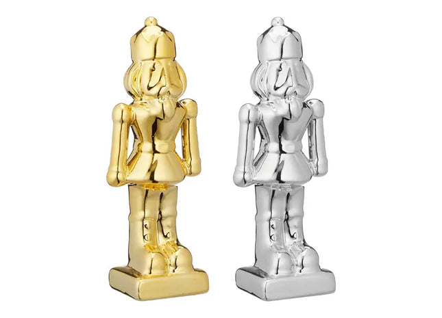 Nussknacker-Figuren, Set aus 2, klein, ca. 19 cm hoch - Klassische Weihnachtsdekoration TK Gruppe® Grosshandel 