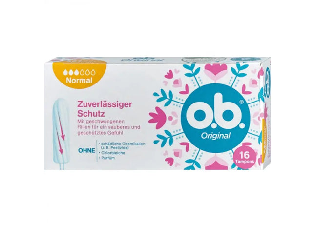 OB Normal Tampons, 16er Pack - Zuverlässige Menstruationsschutz für normale Tage TK Gruppe® Grosshandel 