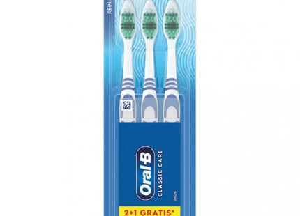 ORAL-B Classic Care 35 Mittel Zahnbürsten, 3er-Pack (2+1 Gratis) – Effektive tägliche Zahnreinigung TK Gruppe® Grosshandel 
