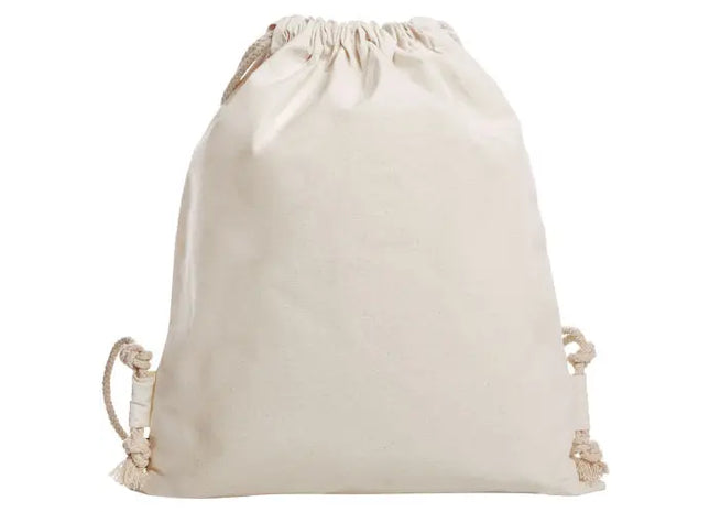 ORGANIC Naturfarbener Zugbeutel, Öko-Freundlich & Stilvoll TK Gruppe® Grosshandel 