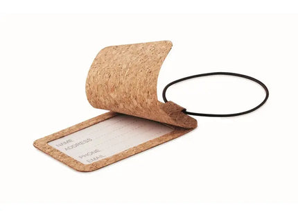 OVALIS Beige Kork-Gepäckanhänger, Robust & Öko-Freundlich, Stilvoll Reisen TK Gruppe® Grosshandel 