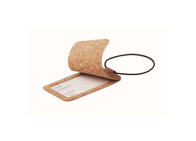 OVALIS Beige Kork-Gepäckanhänger, Robust & Öko-Freundlich, Stilvoll Reisen TK Gruppe® Grosshandel 