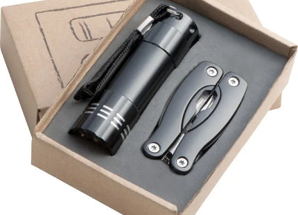 Oakland Taschenlampen- & Multitool-Set in Schwarz – Ihr praktischer Alltagsbegleiter TK Gruppe® Grosshandel 