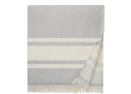 VINGA Tolo Hamam-Frottierhandtuch - Grau/Off-White: Weich, Saugfähig, Stilvoll TK Gruppe® Grosshandel 