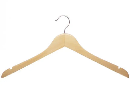 Offener Holzkleiderbügel mit Kerbe, 46x22.5cm - Robust & Elegant TK Gruppe® Grosshandel 