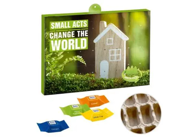 Öko-Adventskalender Deluxe mit Ritter Sport Schokowürfeln – Personalisiert TK Gruppe® Grosshandel 