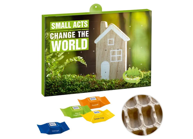 Öko-Adventskalender mit Ritter Sport Würfeln, individuell bedruckbar TK Gruppe® Grosshandel 