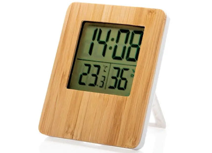 Öko-Bambus Wetterstation - Natürlich Braun-Weiß, Umweltfreundlich TK Gruppe® Grosshandel 