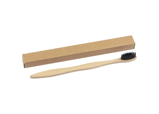 Öko-Freundliche Zahnbürste mit Bambusgriff in Beige – Nachhaltig & Effektiv TK Gruppe® Grosshandel 