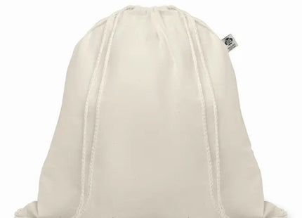 Öko-Freundlicher ORGANIC HUNDRED Kordelzugbeutel - Beige TK Gruppe® Grosshandel 