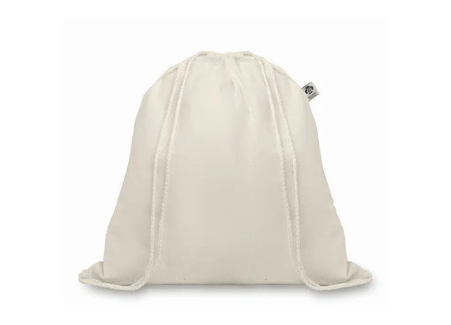 Öko-Freundlicher ORGANIC HUNDRED Kordelzugbeutel - Beige TK Gruppe® Grosshandel 