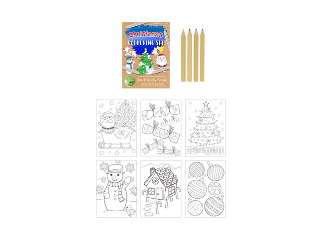 Öko-Freundliches A6 Weihnachtsfarbenset 14x10cm - Umweltbewusstes Malset TK Gruppe® Grosshandel 