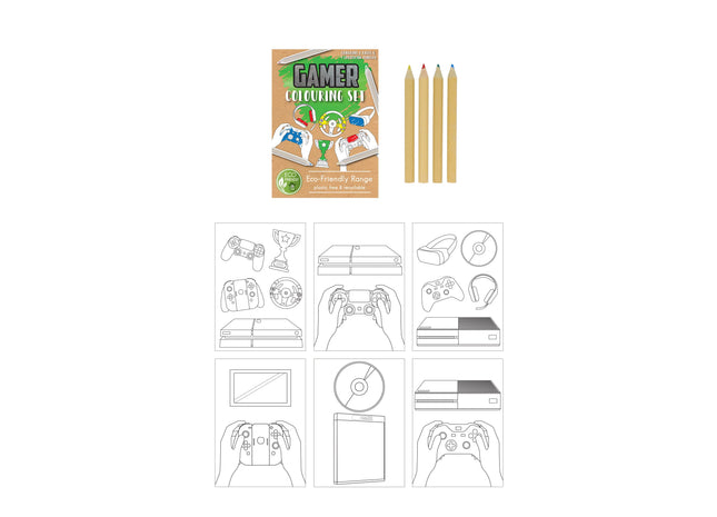 Öko-Freundliches Gaming-Farbenset A6, 14 x 10 cm, Nachhaltiges Malzubehör TK Gruppe® Grosshandel 