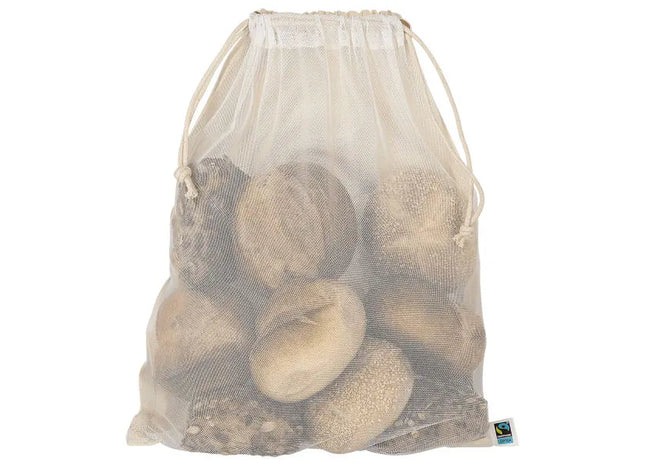 Öko-Netzbeutel aus Fairtrade-Baumwolle, 30x40 cm, Naturfarbe TK Gruppe® Grosshandel 
