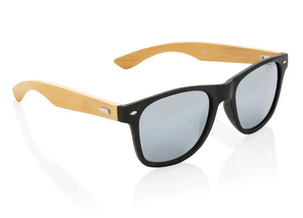 Öko-Sonnenbrille aus Bambus & RCS-recyceltem Kunststoff - schwarz TK Gruppe® Grosshandel 