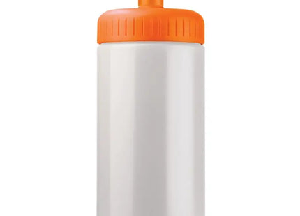 Öko-Sportflasche Basic 500 ml aus Biokunststoff - Weiß & Orange TK Gruppe® Grosshandel 